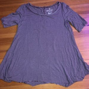 AE Soft and Sexy plum striped top